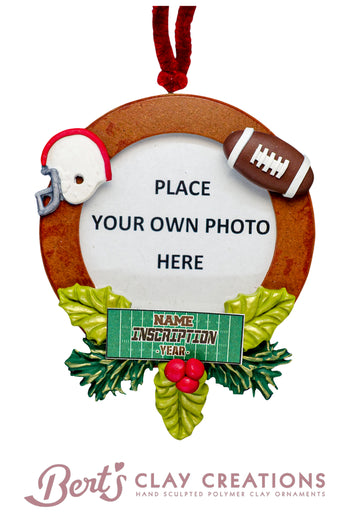 Football Player Frame Ornament